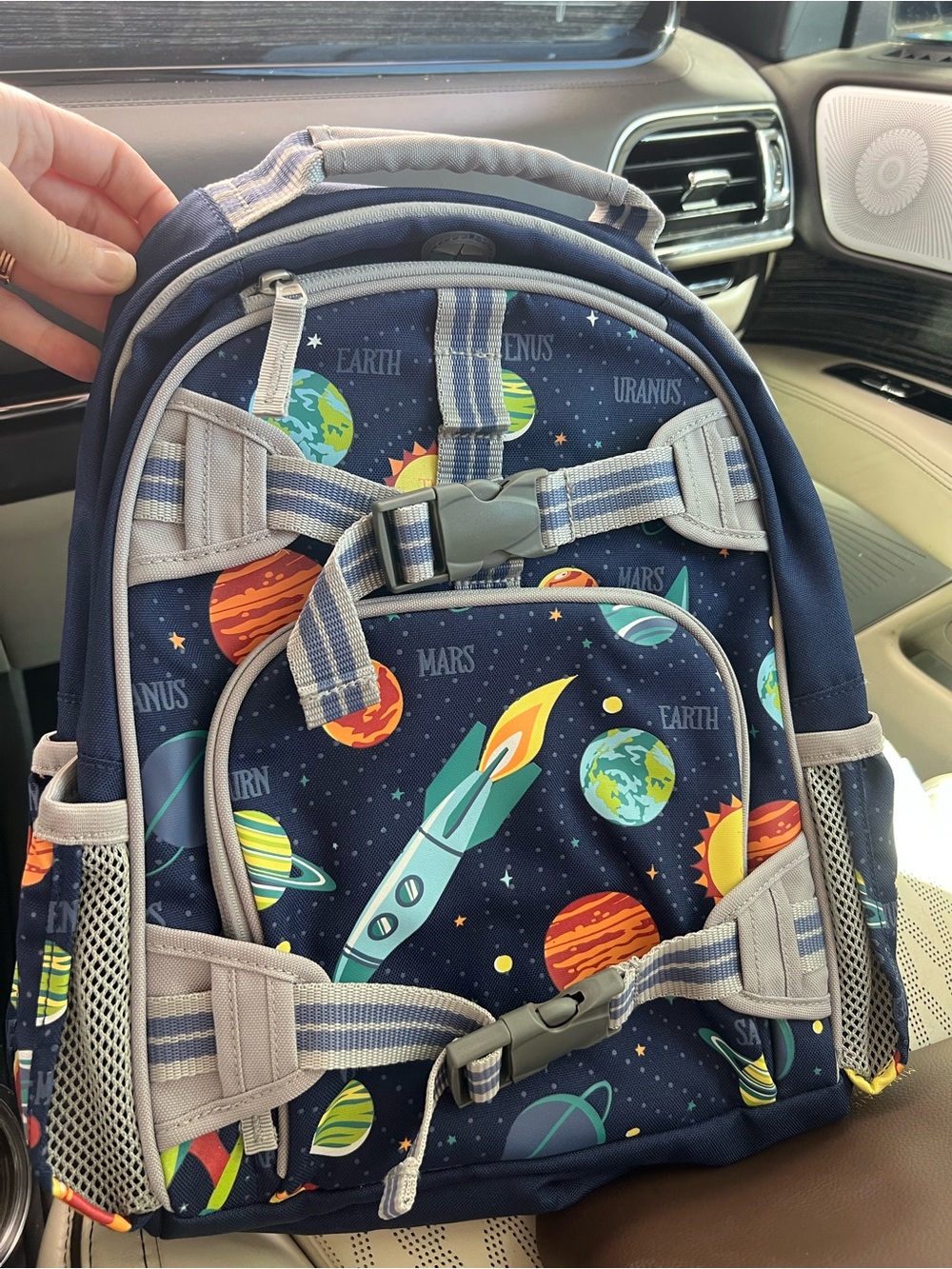 Pottery Barn Kids Navy Space Rocket & Planet Backpack